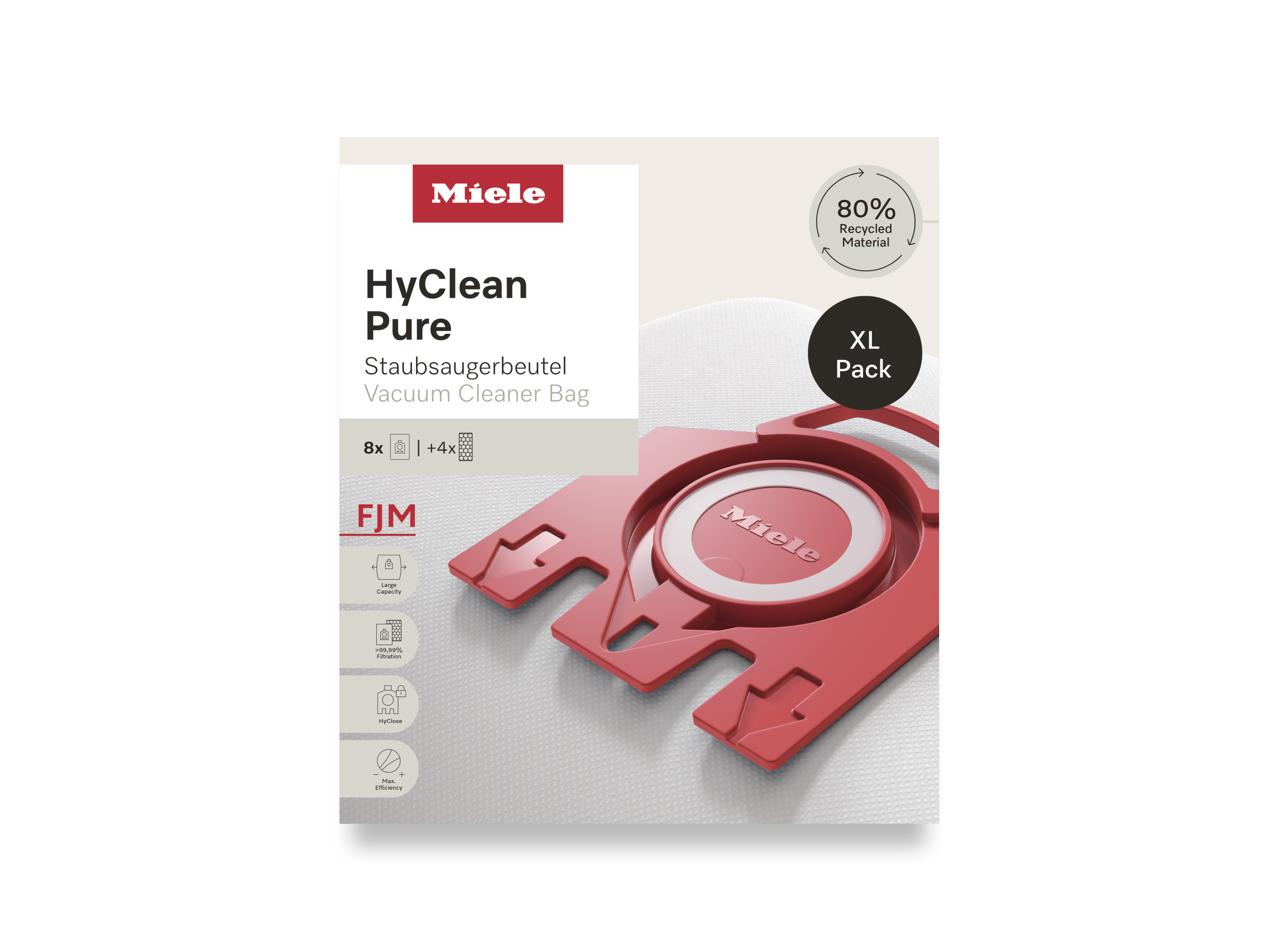 Комплект мешков-пылесборников HyClean Pure FJN XL Miele купить в Сочи | Всегда в наличии! | Артикул 12498160 | Официальный сайт