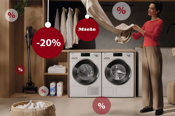 Скидка 20% на сушильную машину Miele при покупке комплекта